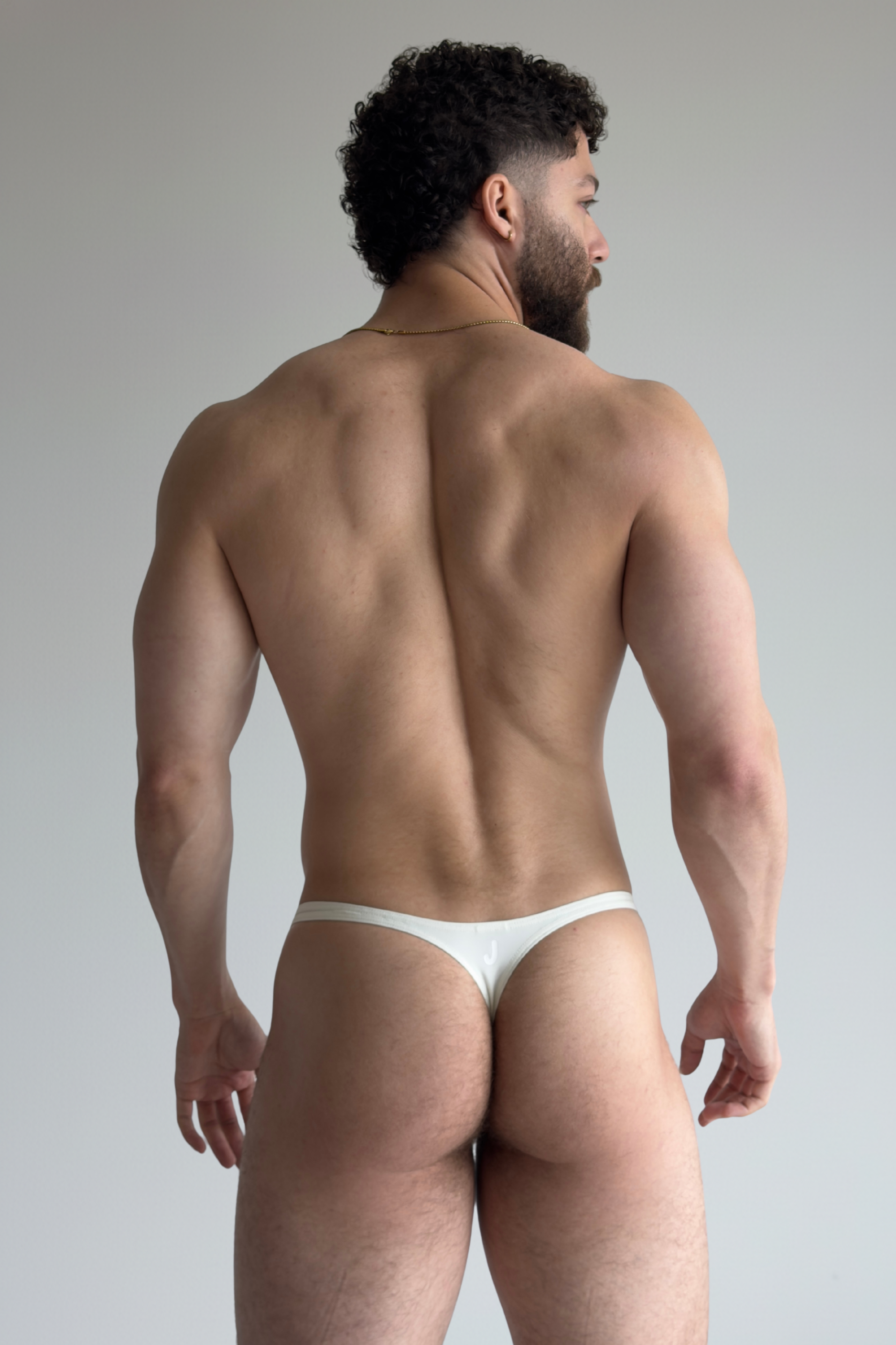 swim thong - ivory