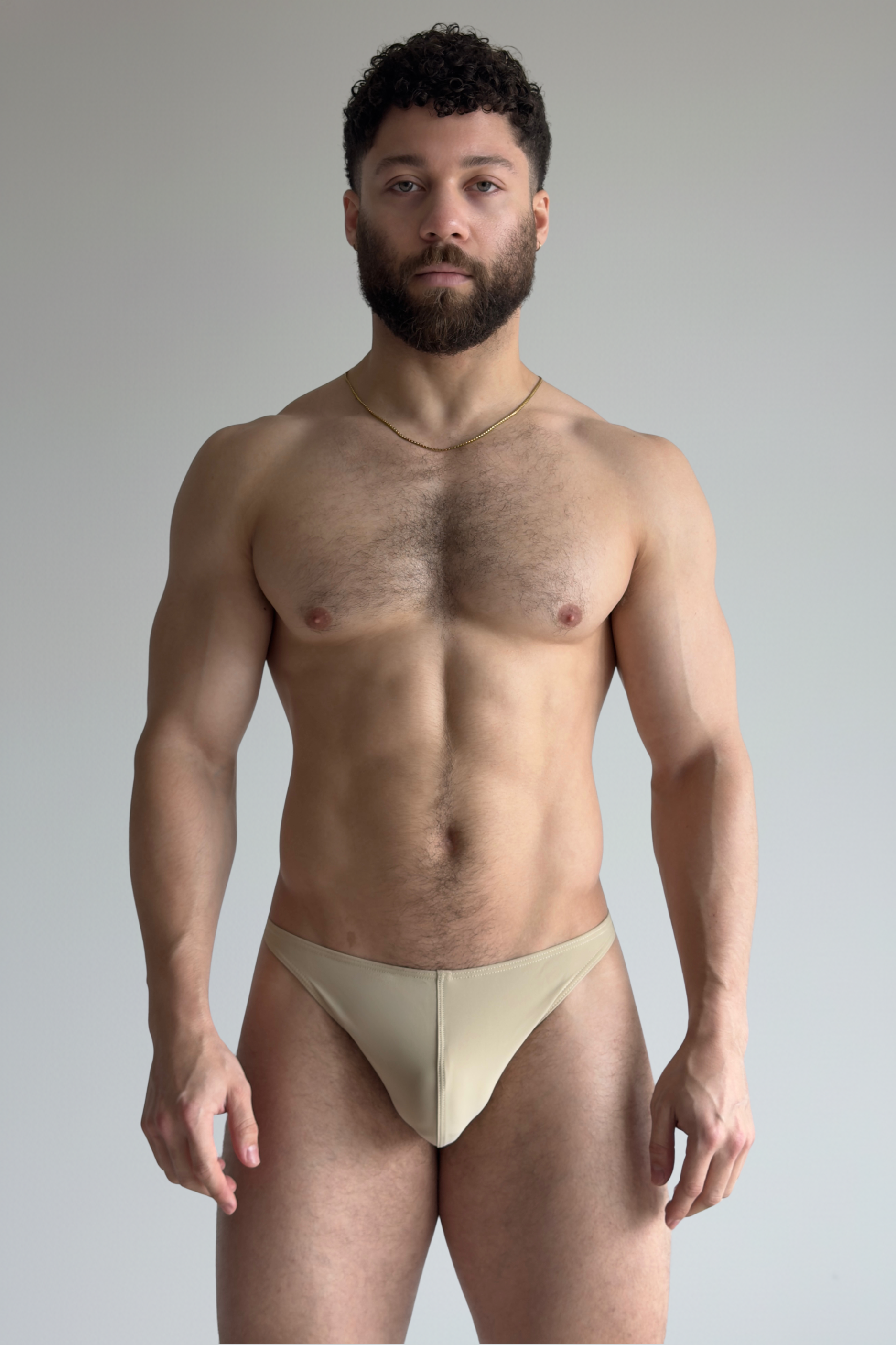 swim thong - sand