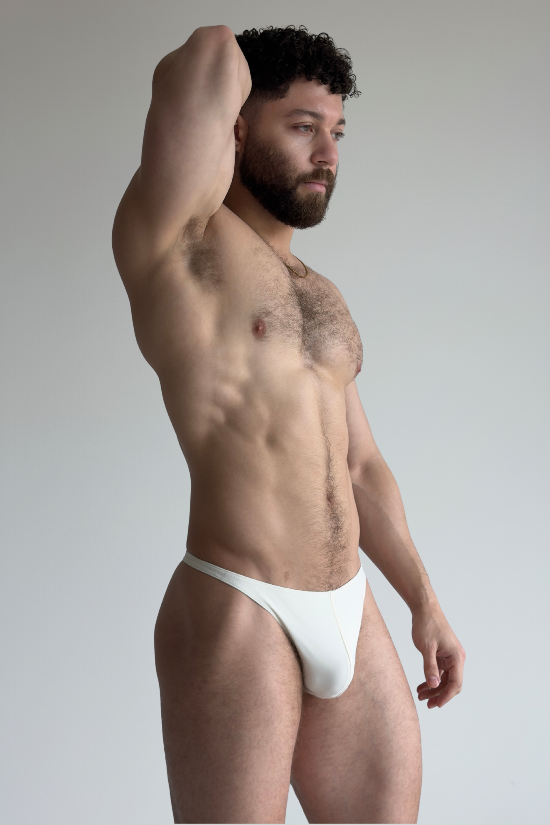 swim thong - ivory