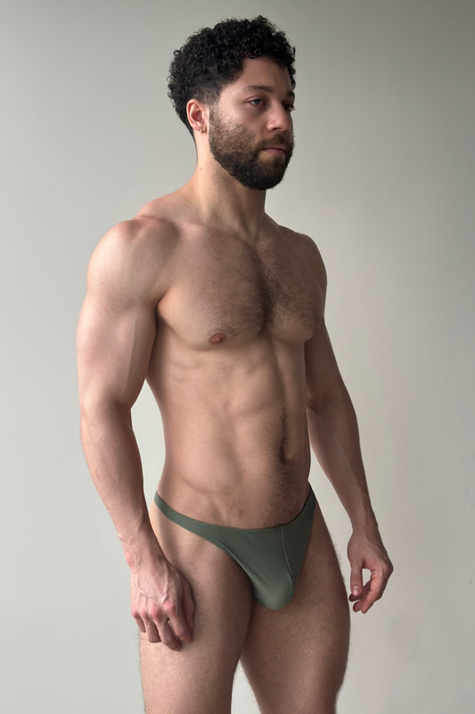 swim thong - palm