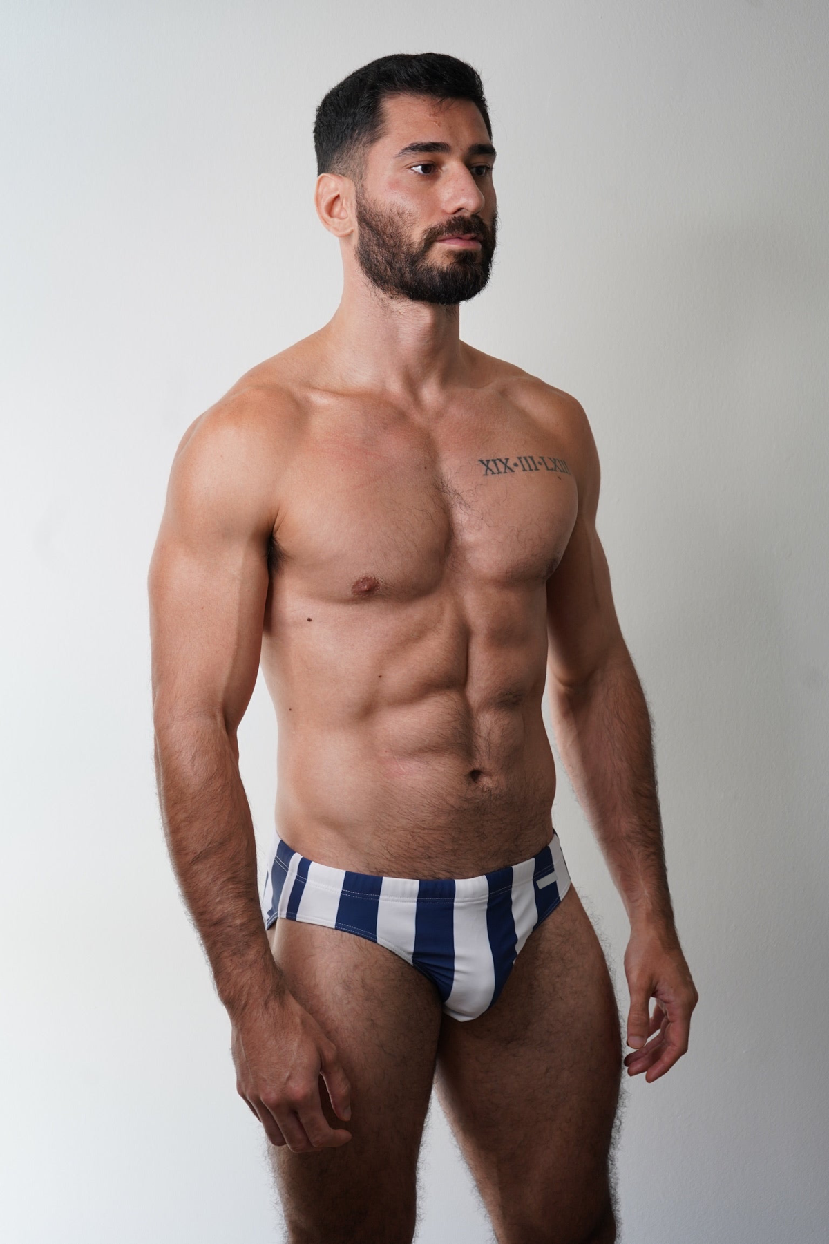 stripe swim brief - marino